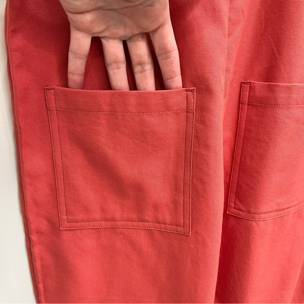 Lucy & Yak Orange Dungarees Bib Overalls Organic Cotton Women’s Size 2 - Picture 8 of 10